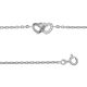 Bracelet femme Argent et oxydes de zirconium motif coeurs