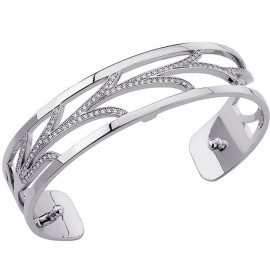 Bracelet manchette Les Georgettes précieuses motif courbes finition Argent small