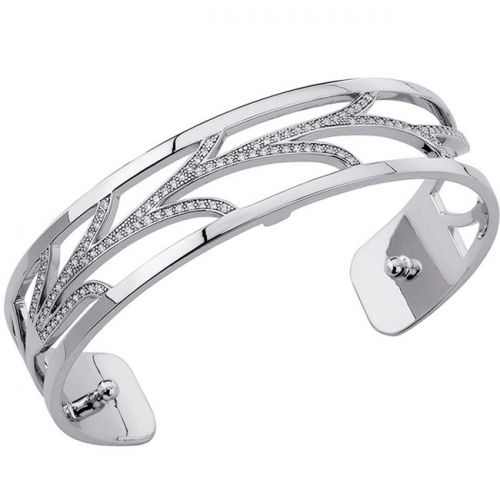 Bracelet manchette Les Georgettes précieuses motif courbes finition Argent small