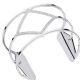 Bracelet manchette Les Georgettes précieuses losange finition Argent large et oxydes