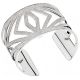 Bracelet manchette Les Georgettes précieuses chevrons finition Argent large et oxydes