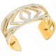 Bracelet manchette Les Georgettes précieuses chevrons finition Or jaune medium et oxydes
