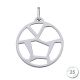 Pendentif femme Les Georgettes finition Argent motif girafe diamètre 25 mm
