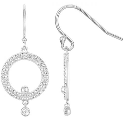 Boucles d'oreilles Argent et Diamant La Garçonne