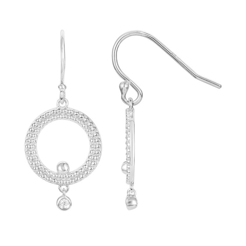 Boucles d'oreilles Argent et Diamant La Garçonne