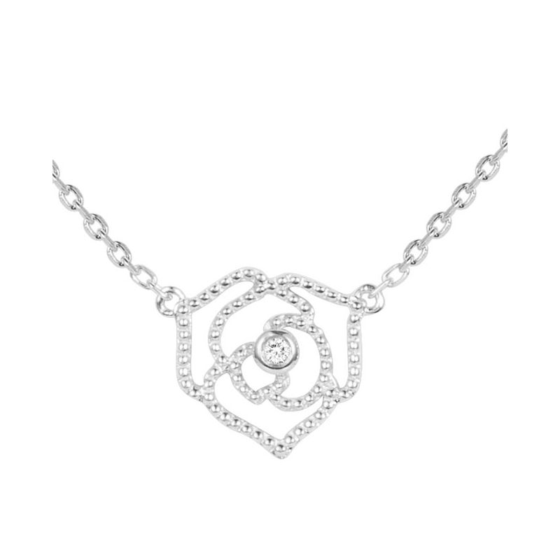 Collier Argent et Diamant La Garçonne