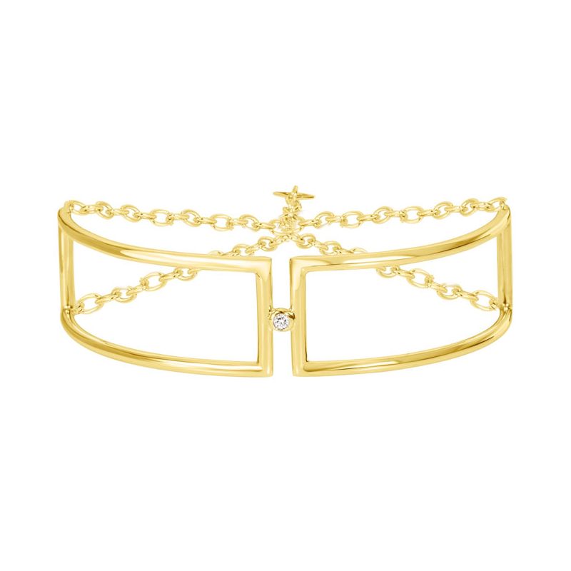 Bracelet Plaqué Or et oxyde de zirconium