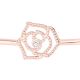 Bracelet Plaqué Or rose et Diamant la Garçonne semi-rigide
