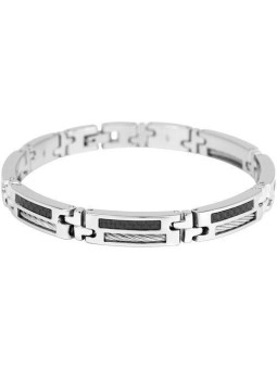 Bracelet homme Phebus acier et carbone