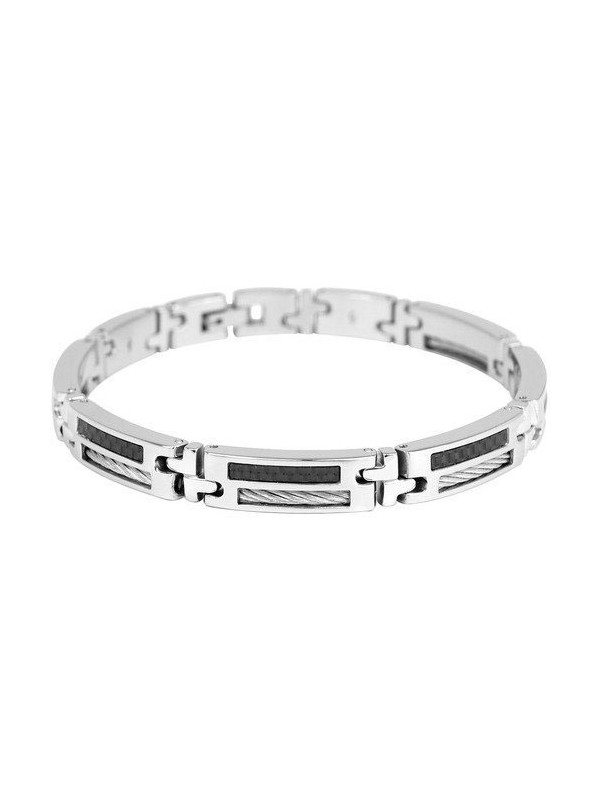 Bracelet homme Phebus acier et carbone