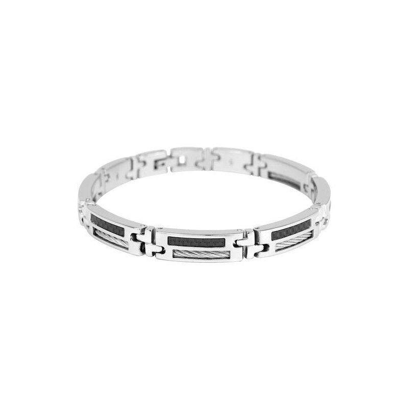 Bracelet homme Phebus acier et carbone