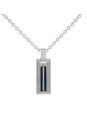 Collier homme acier et cable noir