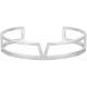Bracelet manchette Argent et oxydes de zirconium Phebus and Co