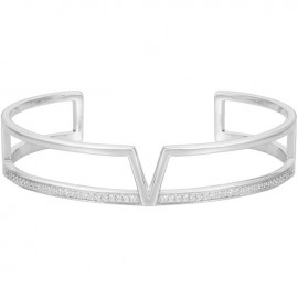 Bracelet manchette Argent et oxydes de zirconium Phebus and Co