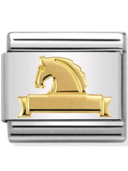 Maillon Nomination classic symbole équitation en Or