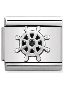 Maillon Nomination classic gouvernail de bateau en Argent