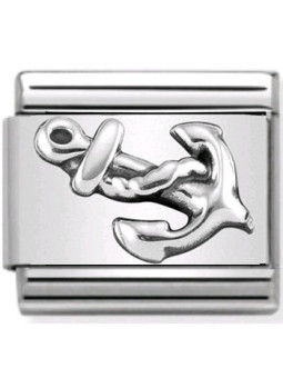 Maillon Nomination classic ancre de bateau en Argent