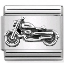 Maillon Nomination classic moto en Argent