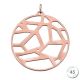 Pendentif femme Georgette Plaqué Or rose motif girafe diamètre 45 mm