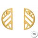 Boucles d'oreilles Les Georgettes motif ruban finition Or jaune diamètre 30 mm