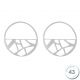 Boucles d'oreilles Les Georgettes motif girafe finition argent diamètre 43 mm