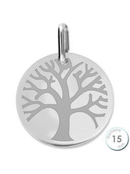 Pendentif Or blanc arbre de vie