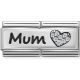 Maillon Nomination classic double Plaque lisse Argent Mum