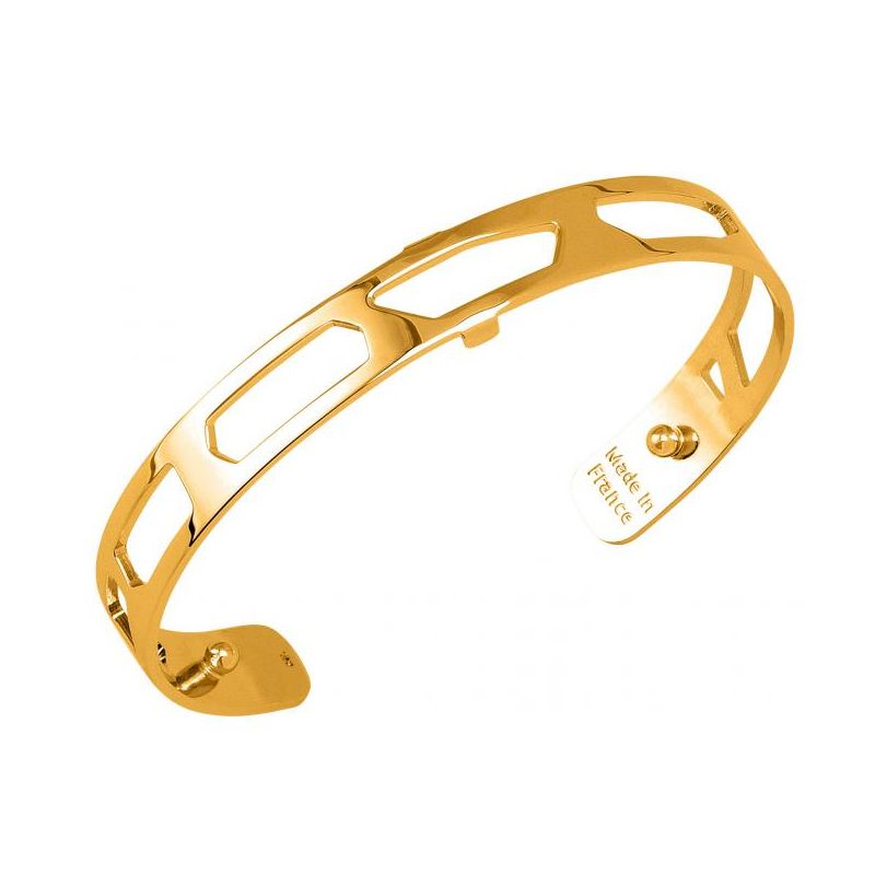 Bracelet manchette Les Georgettes motif girafe 8 mm finition Or jaune