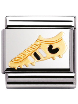 Maillon Nomination classic chaussures de foot noires et blanches