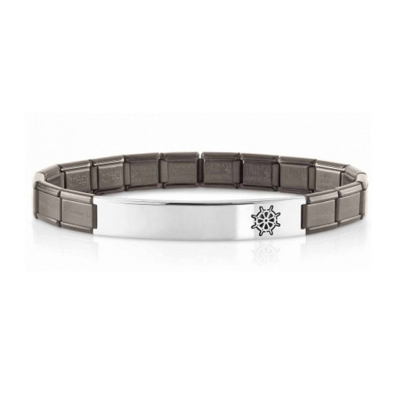 Bracelet Nomination acier satiné avec motif gouvernail