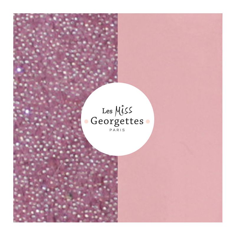 Cuir reversible miss les Georgettes paillettes prunes/rose vernis