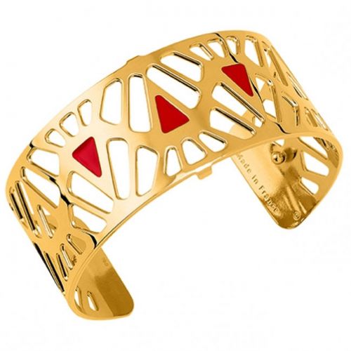 Bracelet manchette Les Georgettes motif mai Thai finition Or jaune medium