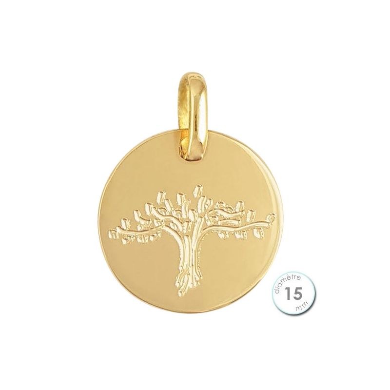 Pendentif Or jaune arbre de vie