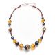Collier Acier et perles en verre de Murano