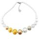Collier Acier et perles en verre de Murano