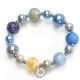 Bracelet acier et perles en verre de Murano