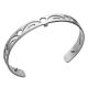 Bracelet manchette Les Georgettes motif girafe 8 mm finition Argent 