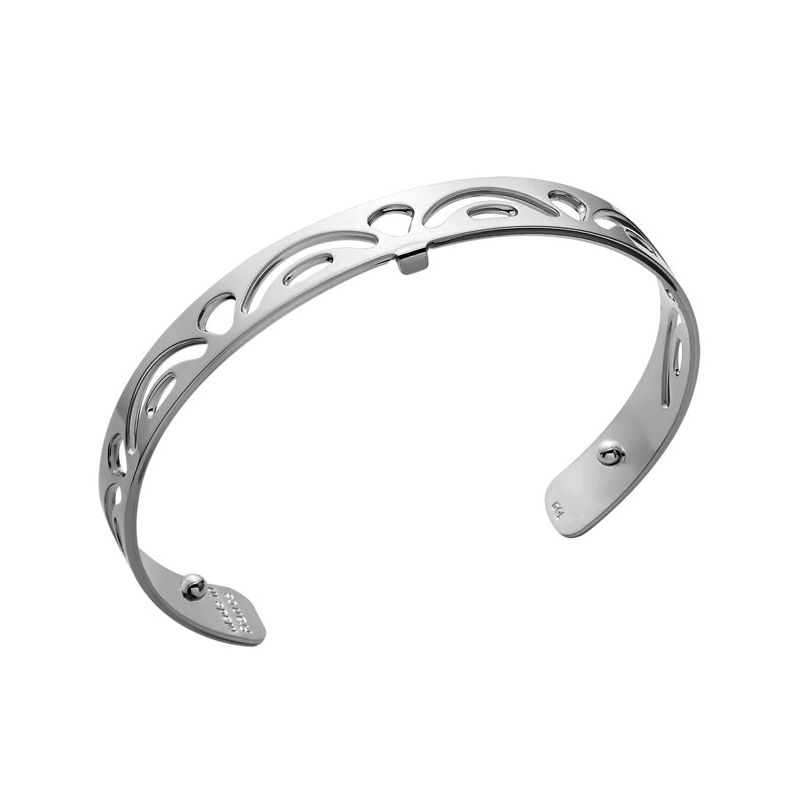 Bracelet manchette Les Georgettes motif girafe 8 mm finition Argent 