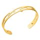 Bracelet manchette Les Georgettes motif tresse 8 mm finition Or jaune