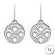 Boucles d'oreilles Les Georgettes motif perroquet finition argent diamètre 16 mm