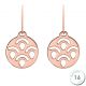 Boucles d'oreilles Les Georgettes motif girafe finition Or rose diamètre 16 mm