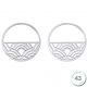 Boucles d'oreilles Les Georgettes motif poissons finition argent diamètre 43 mm