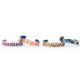 Bracelet manchette miss Les Georgettes motif fougères finition Or rose
