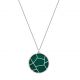 Collier femme Les Georgettes précieuses finition Argent motif girafe et cuir reversible