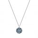 Collier femme Les Georgettes précieuses finition Argent motif pétales et cuir reversible