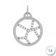 Pendentif femme Les Georgettes précieuses finition Argent motif girafe diamètre 16 mm