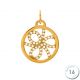 Pendentif femme Les Georgettes précieuses finition Or jaune motif pétales diamètre 16 mm