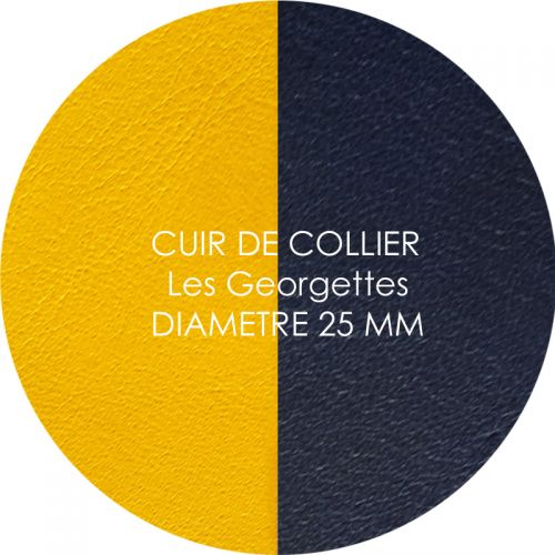 Cuir reversible les Georgettes sun/marine pour collier diamètre 25 mm