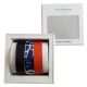 Coffret bracelet manchette Les Georgettes + 3 cuirs réversible finition Argent small