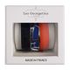 Coffret bracelet manchette Les Georgettes + 3 cuirs réversible finition Argent small